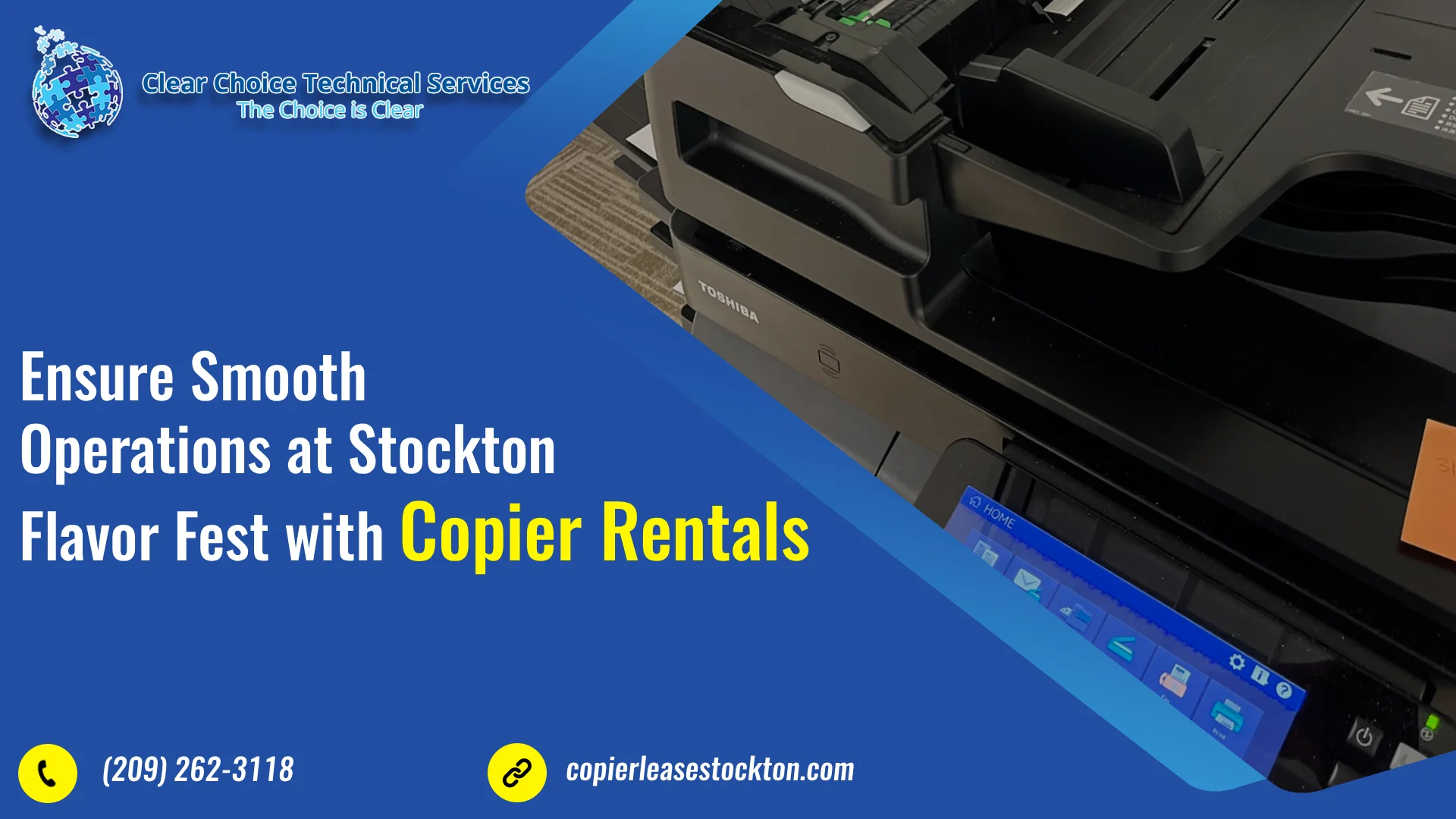 Ensure Smooth Operations at Stockton Flavor Fest with Copier Rentals